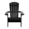 Merrick Lane Riviera Poly Resin Folding Adirondack Lounge Chair - All-Weather Indoor/Outdoor Patio Chair